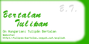 bertalan tulipan business card